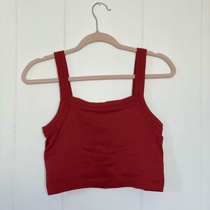 NWOT Red Orange Rust square neck crop top Urban Outfitters size M/L